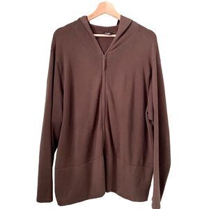 Eileen Fisher Basic Brown Hoodie Long Sleeve Sweater in Size ***SEE MEASUREMENTS